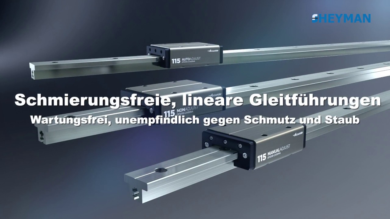 Schmierungsfreie lineare Gleitführungen DFG115