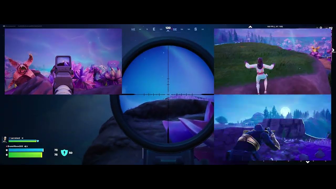 Fortnite Ch7 S1 Duo Victory Multiplayers Enemy View | Couple Clutch Win Together
