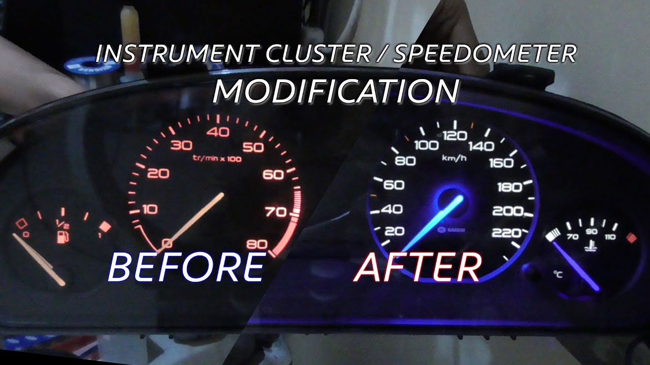 How To Modify Instrument Cluster Speedometer - PEUGEOT 406