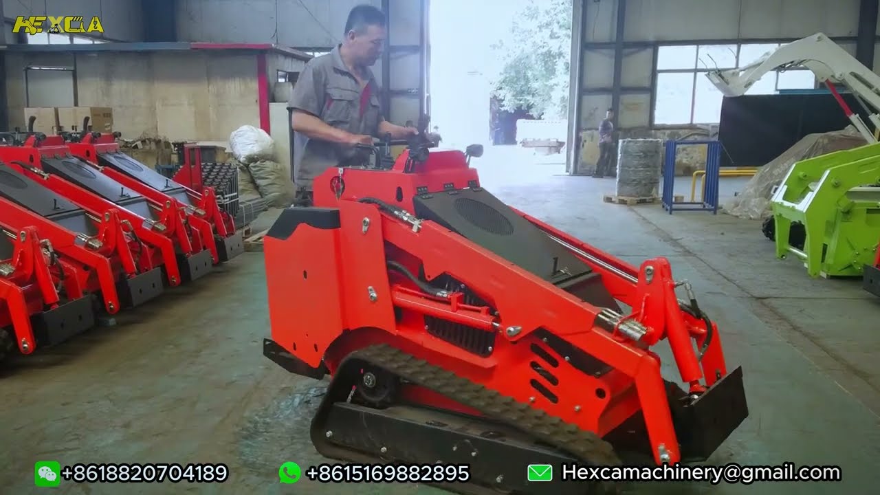 Powerful Mini Skid Steer Loader at Work - Efficiently Handling Heavy Tasks