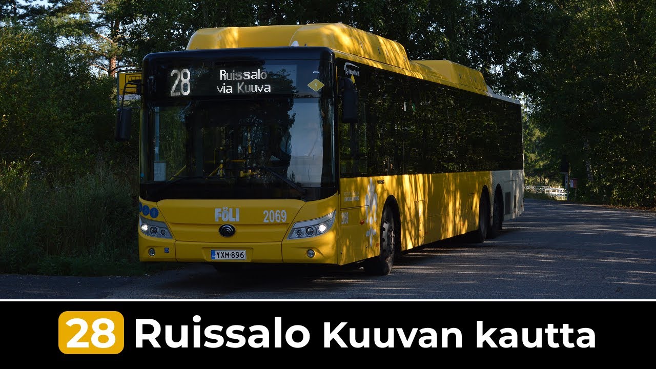 Turku Föli Linja 28: Auvaismäki - Ruissalo (Nopeutettu) | Nyholm 2069
