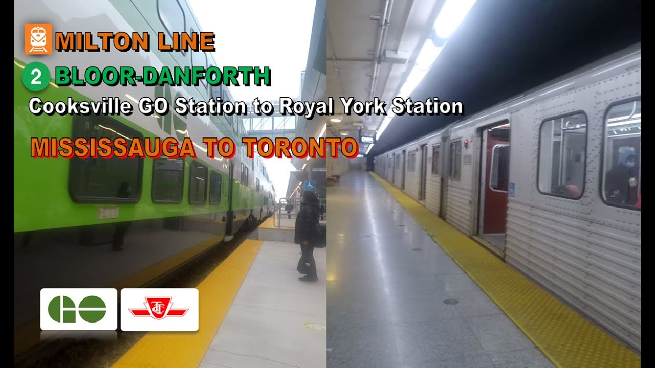 TTC & GO Transit POV Walk: Cooksville GO Station to Royal York Station Via Kipling Station