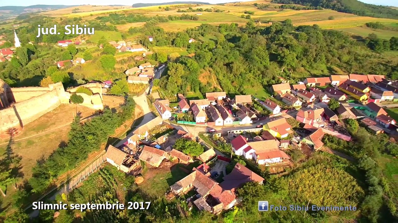 Slimnic - vedere aeriana din sept 2017
