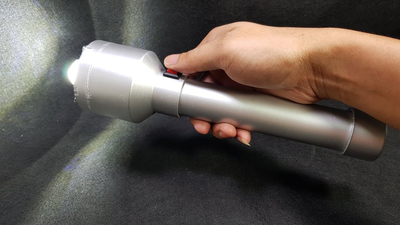Chế Đèn Pin 3,7v Siêu Sáng Từ Ống Nhựa PVC