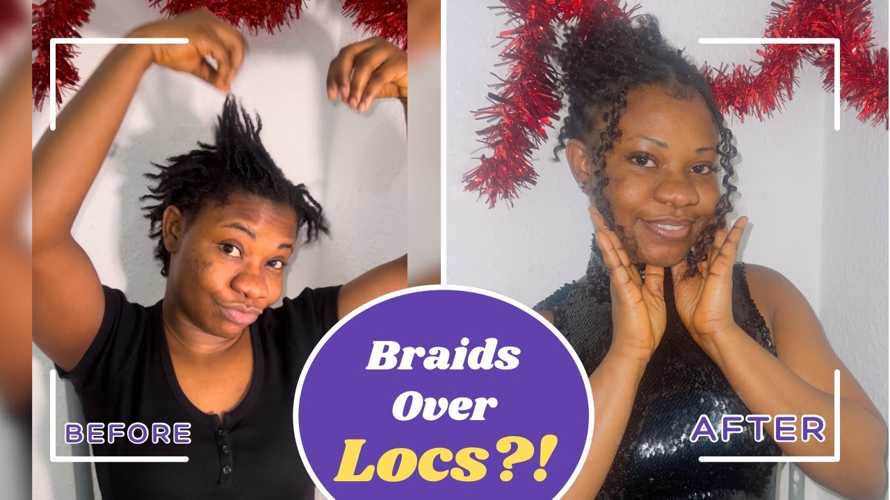 How to do Boho Braids Over Locs | Easy DIY Boho Microlocs