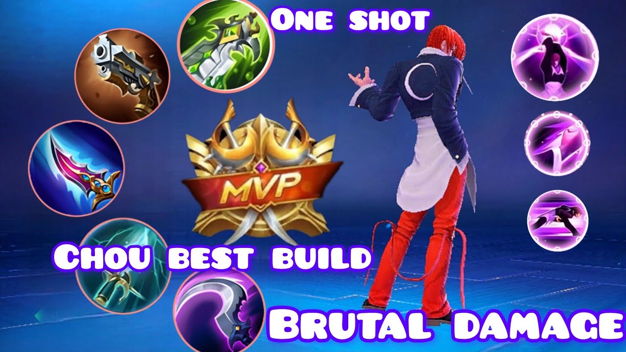 Brutally damaged builds 100%✅ chou best gameplay #mobilelegends 