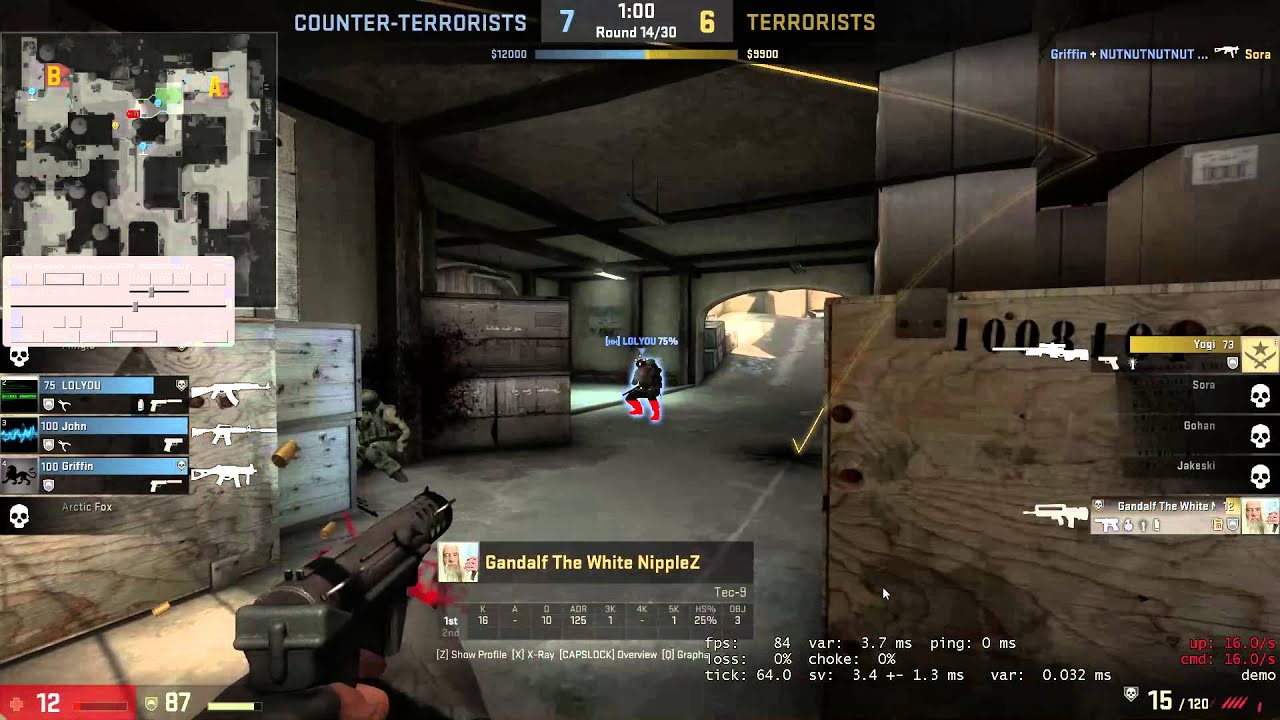 [CSGO] awesome pistol only COMP game :P