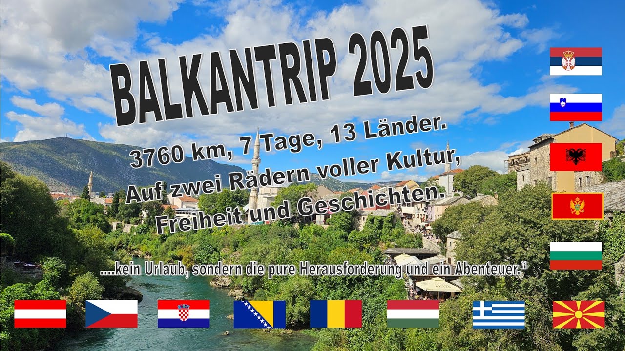 Balkantrip 2025 Motorradtour 3760km Albanien, Montenegro, Griechenland, Mazedonien, Bulgarien, .....