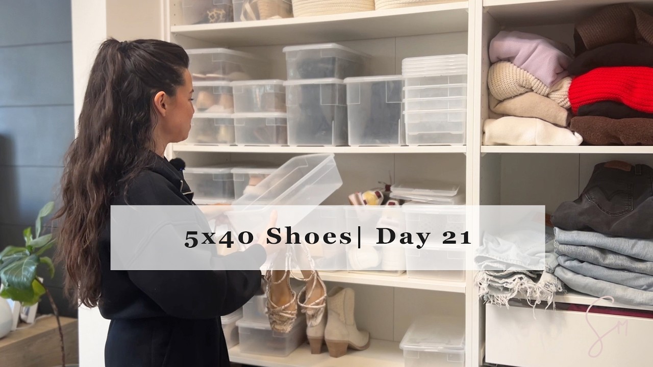 5x40 Decluttering Challenge Day 21 Shoes | 5 Minutes a Day for 40 Days of Lent