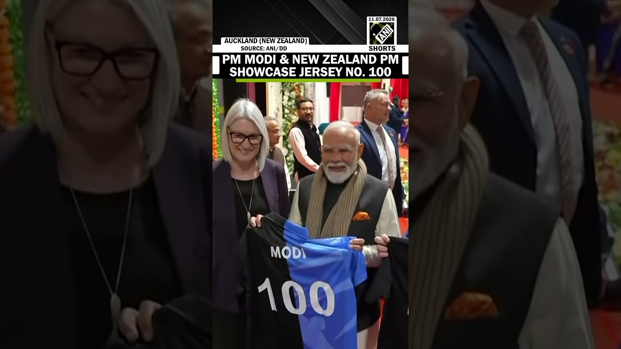 PM Modi and New Zealand PM showcase jersey No. 100 at community event in Auckland