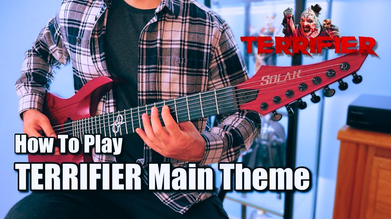 How To Play the TERRIFIER Theme on 7 String Guitar (with TABS) | Guitar Lesson