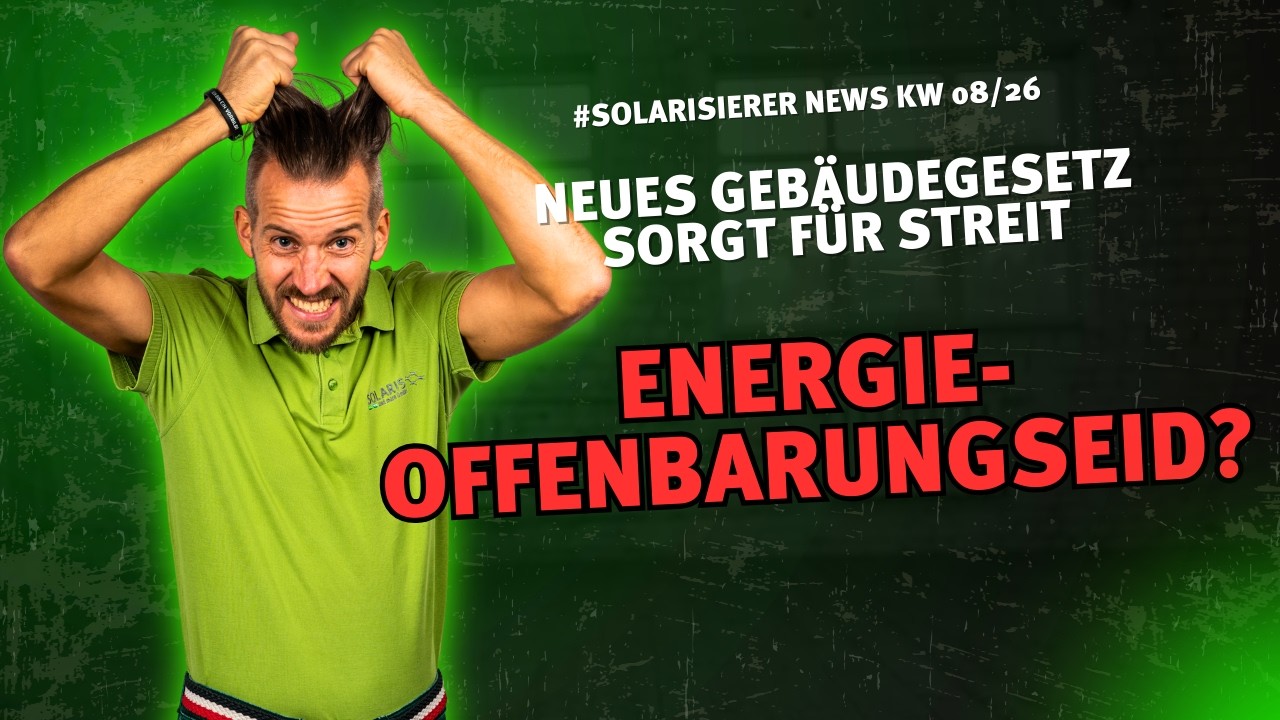 Geb&auml;udegesetz sorgt f&uuml;r Streit &ndash; Wird Solar jetzt schwieriger?