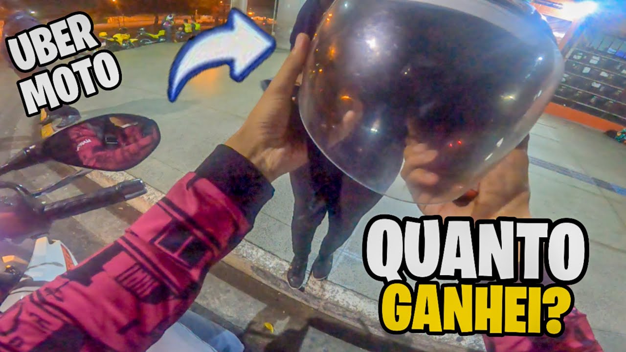 TRABALHEI MENOS DE 7 HORAS NA UBER MOTO! QUANTO GANHEI?