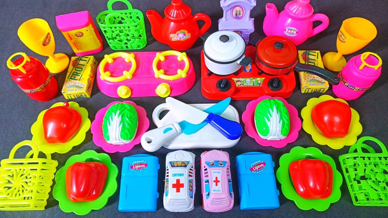 2Minutes Satisfying With Unboxing Hello Kitty Cute Pink Kitchen Set|Cute Mini Cooking Game ASMR