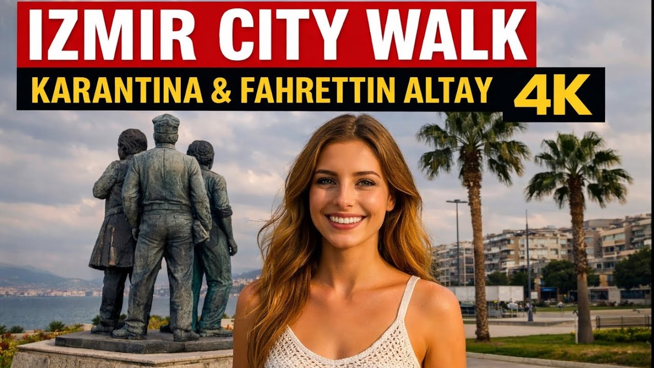 Izmir City Walk | Karantina → Fahrettin Altay — Coastal Streets in 4K