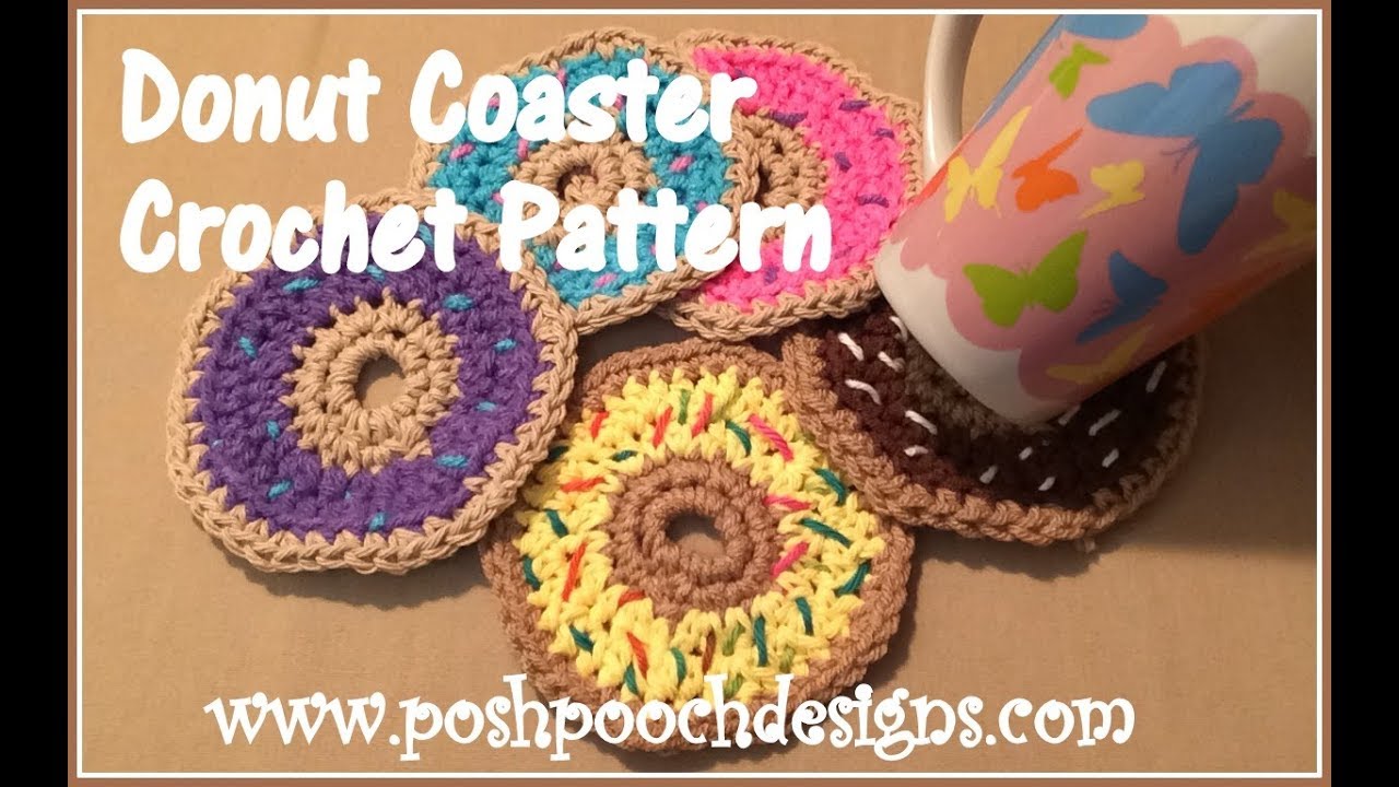 Sprinkle Donut Coaster Crochet Pattern