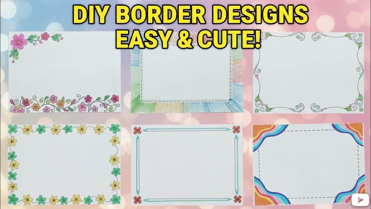 Beautiful Front Page Design Ideas for School Subjects ✨ | Easy Notebook Cover Art