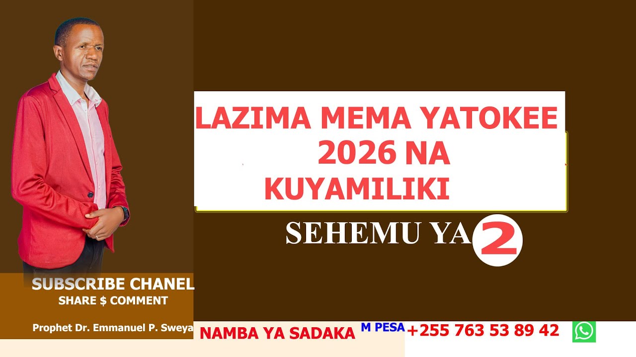SOMO : LAZIMA MEMA YATOKEE NA KUYAMILIKI | SEHEMU YA 2 |PROPHET DR. SWEYA
