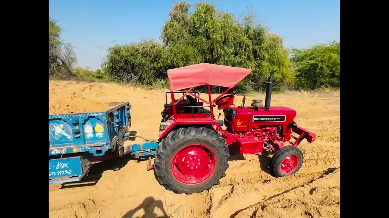 JCB trolley lodging #automobile #mahindra475di #vlog #farming 
