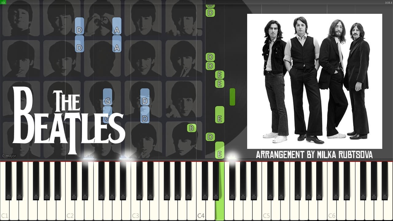 The Beatles - You Never Give Me Your Money | Piano Cover + Synthesia Tutorial