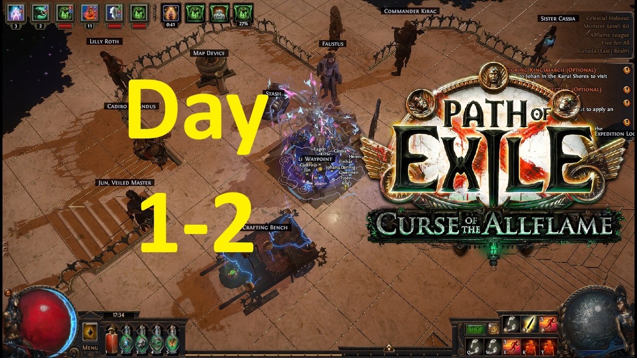 Day 1 - 2 Zombie Necromancer Build Progress - PoE 3.29 ALLFLAME League 1388