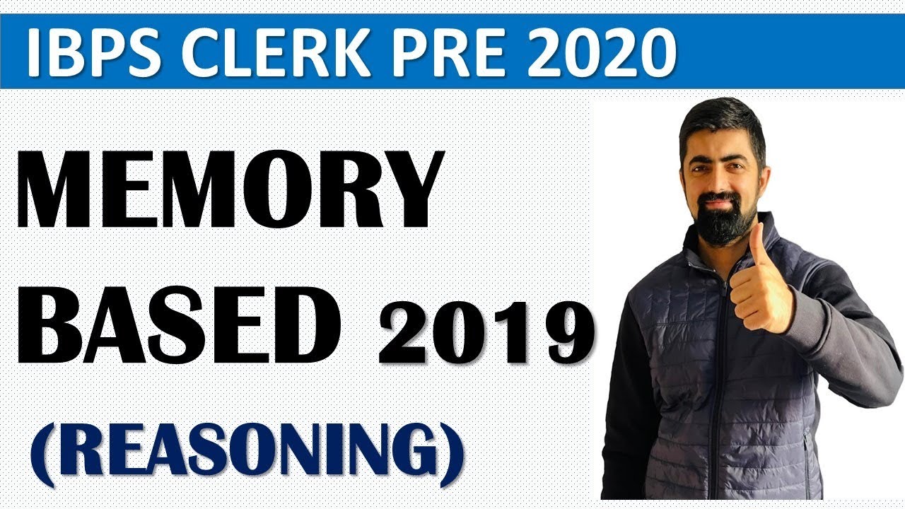 IBPS CLERK PRE 2020 MEMORY BASED REASONING PAPER || By DhruvaSir