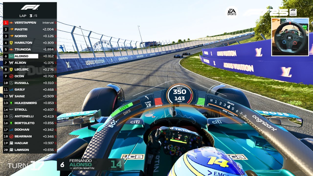 F1 25 MOD Ultra Realistic – Fernando Alonso Races Dutch GP 2025