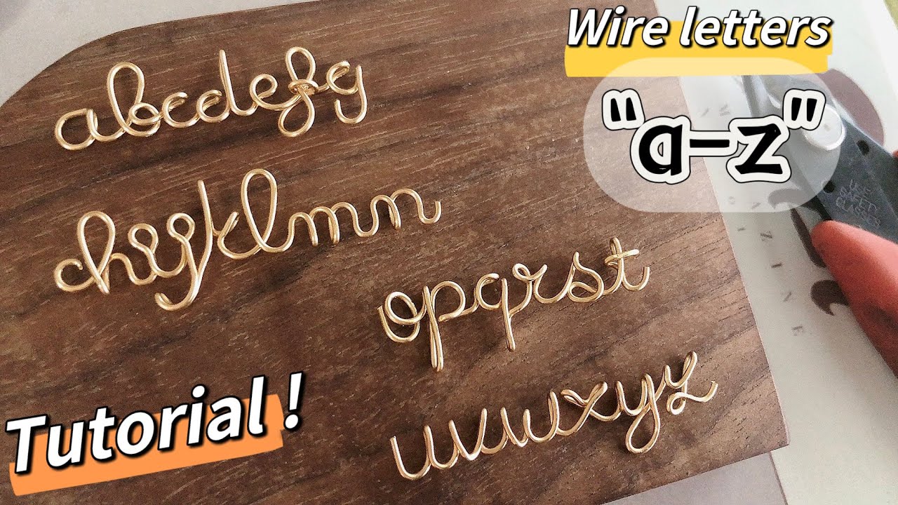 Alphabet wire letters a-z in lowercase / alphabet wire jewelry tutorial / handmade