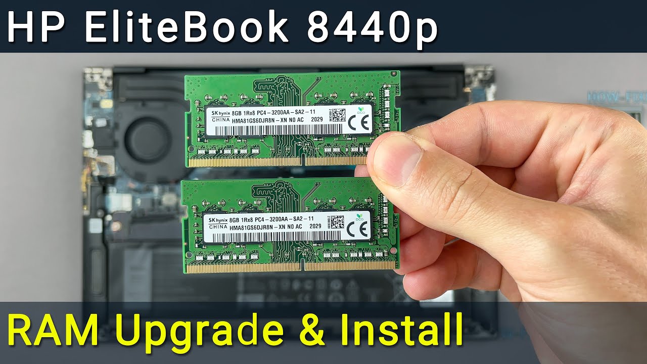 Обновление и установка оперативной памяти HP EliteBook 8440p