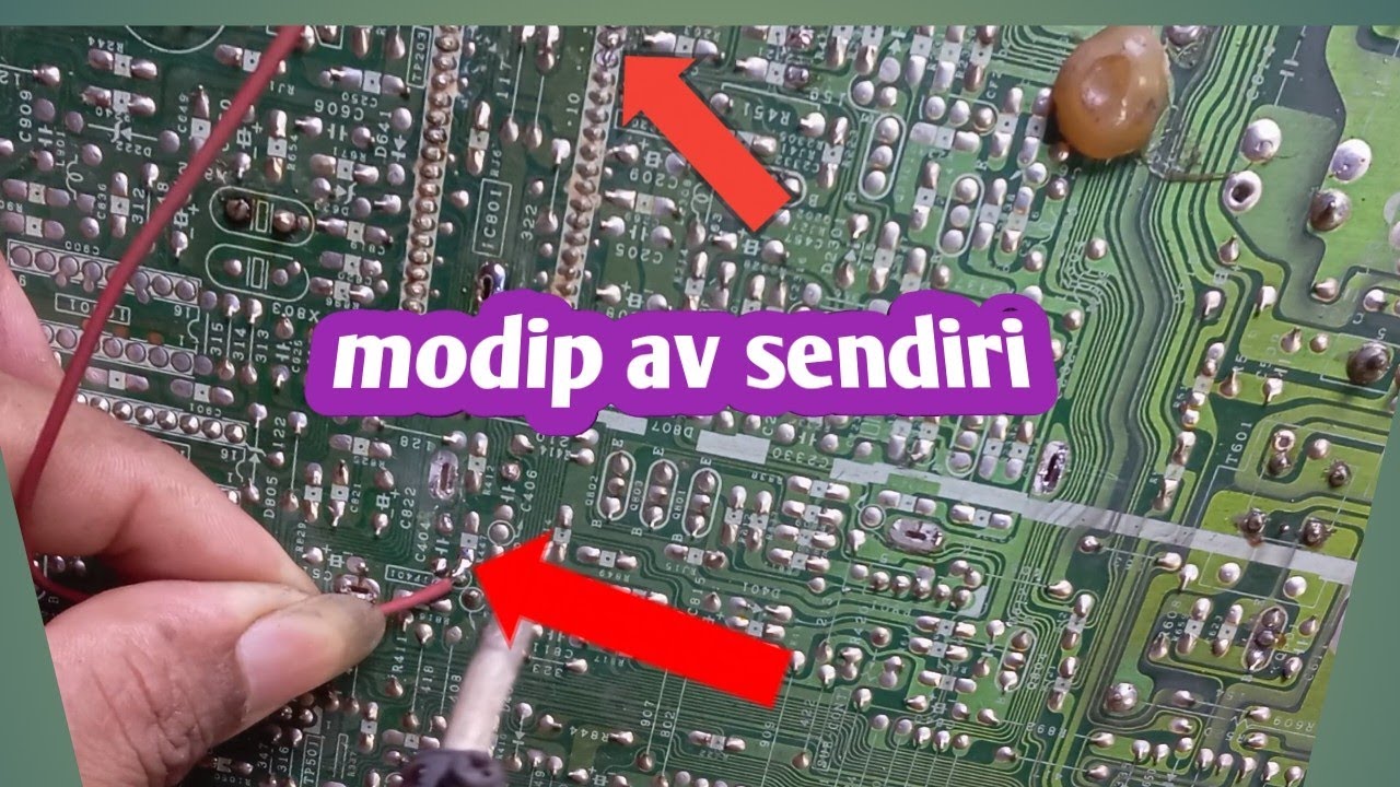 modifikasi tv sharp,lawas,gk pke av multi
