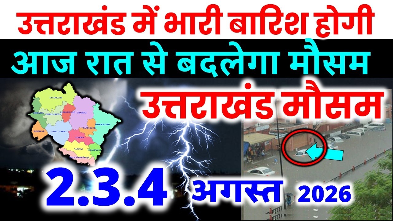 Uttarakhand Today Weather Forecast Rain in Uttarakhand 2 AUGUST 2026 weather August 2, 2026