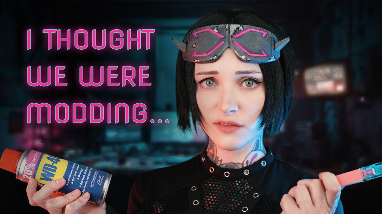 Tech friend does your makeup ASMR // cyberpunk, chaotic, personal attention