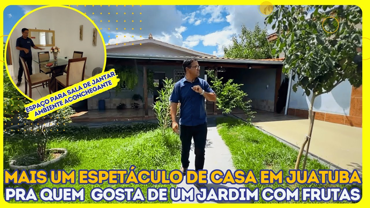 ÓTIMA CASA COM ÁREA DE JARDIM DIFERENTE E BEM PROJETADA no centro de juatuba/MG