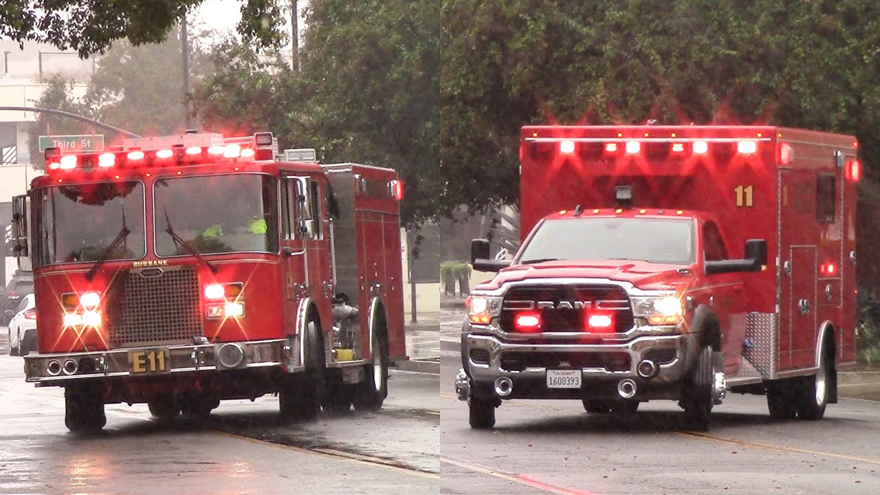 Burbank Fire Dept. Engine 11, RA11 & RA15