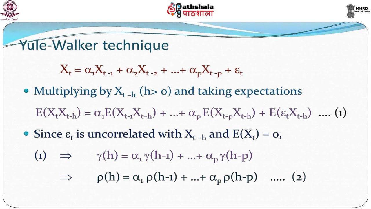 Estimating the AR and MA parameters