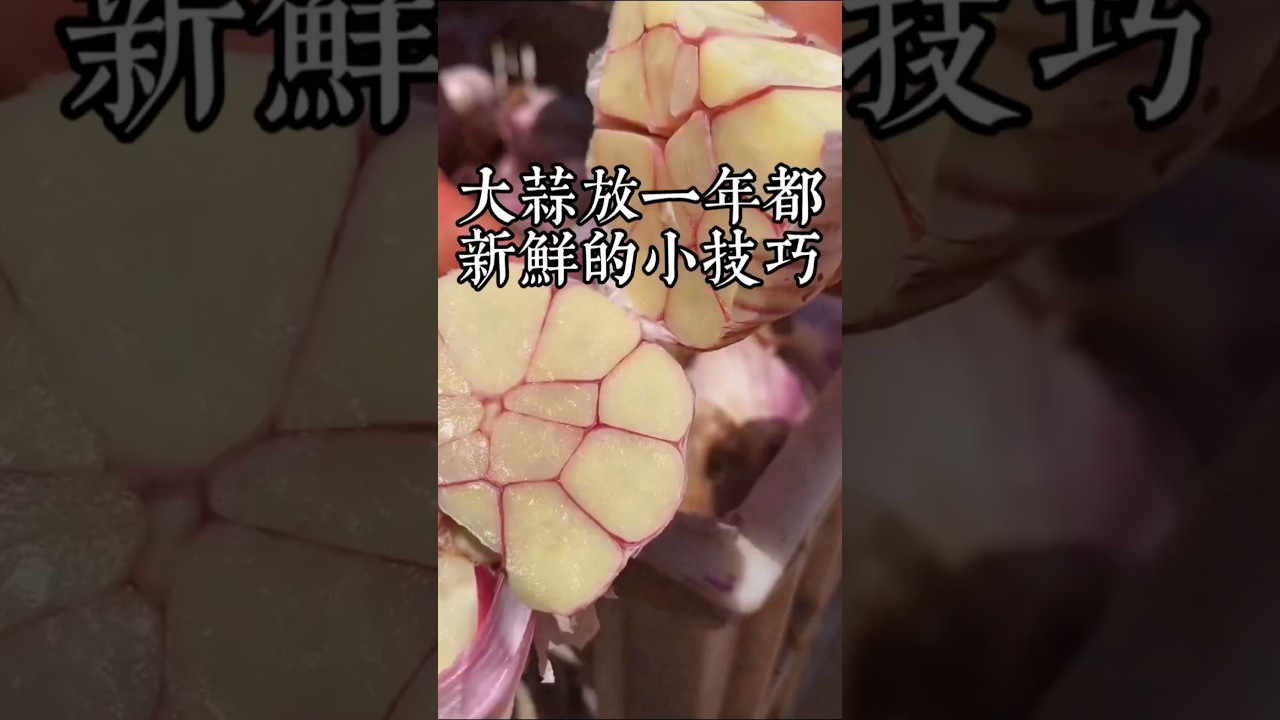 按我這個方法，保存的大蒜一年都是新鮮的！ #保存大蒜