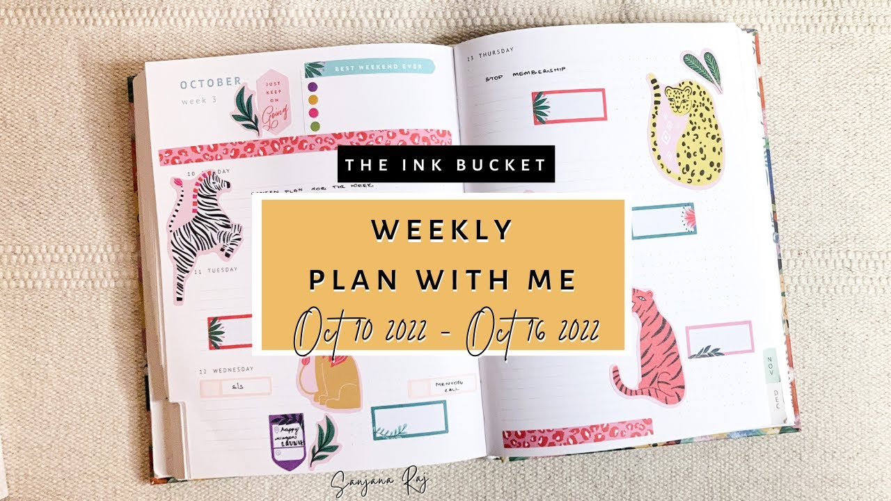 Ink Bucket Planner Weekly Plan With Me | Sanjana Raj