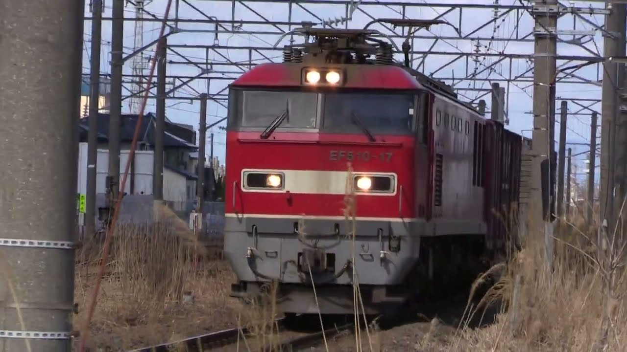 EF510牽引貨物列車5本  土崎・秋田貨物駅  2022年3月21日