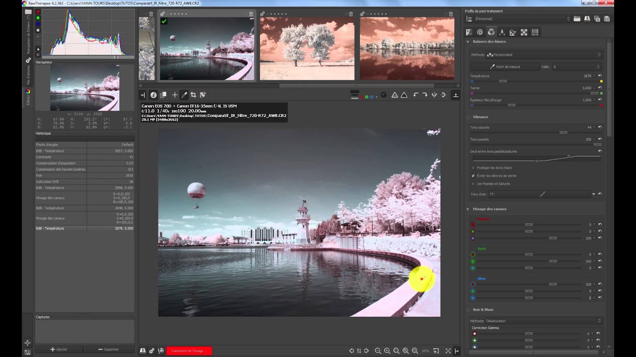 TUTO PHOTOGRAPHIE INFRAROUGE : Introduction &agrave; RawTherapee