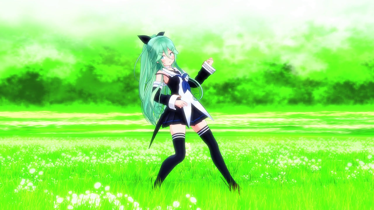 【MMD艦これ】アニメ風な山風の『君色に染まる』2K60fps