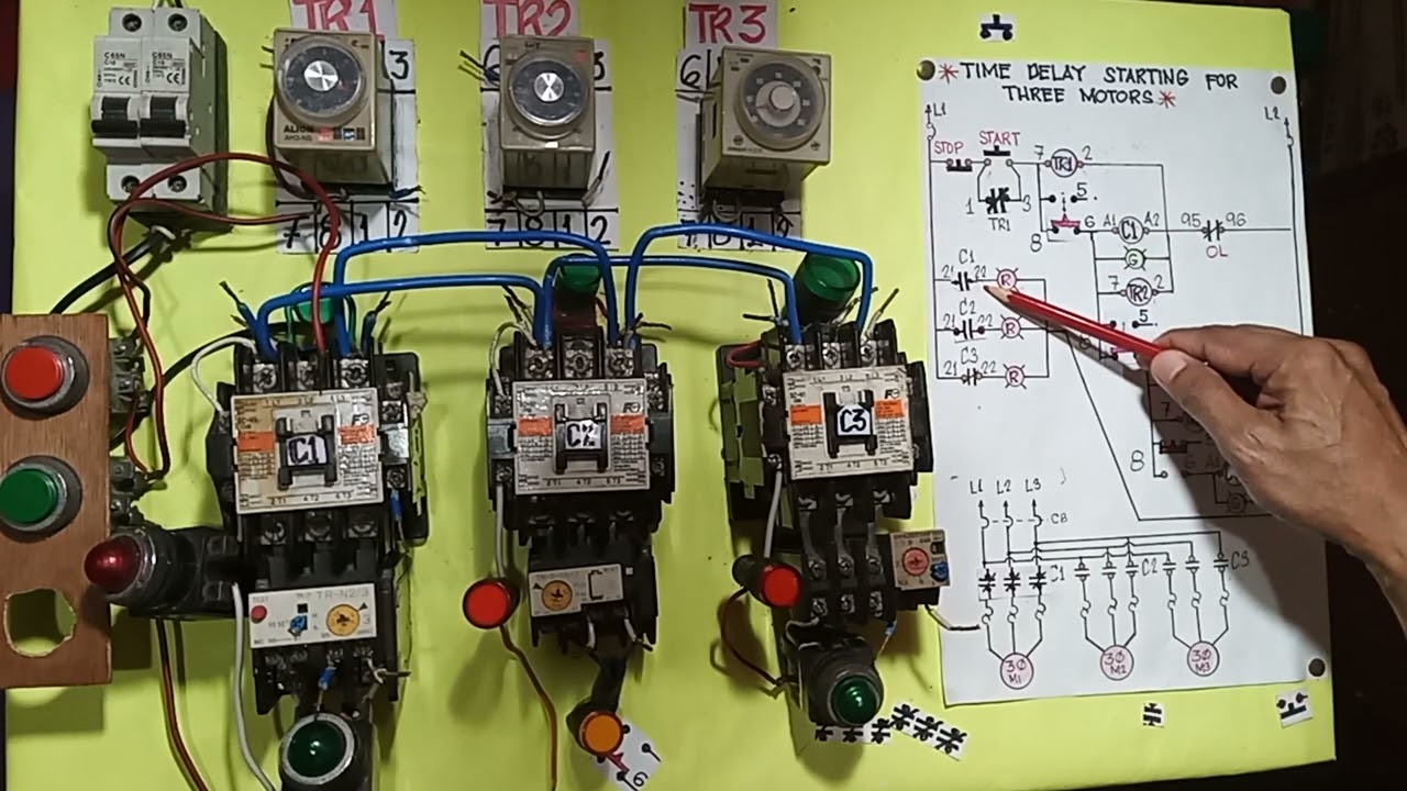 PART- 1:TIME DELAY -STARTING FOR 3-MOTORS