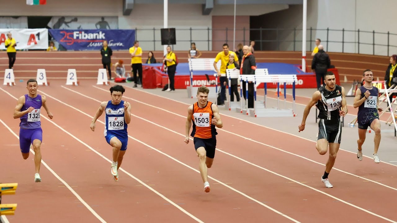 60m Men FINAL, National Indoor U20 Championships 2023, Sofia
