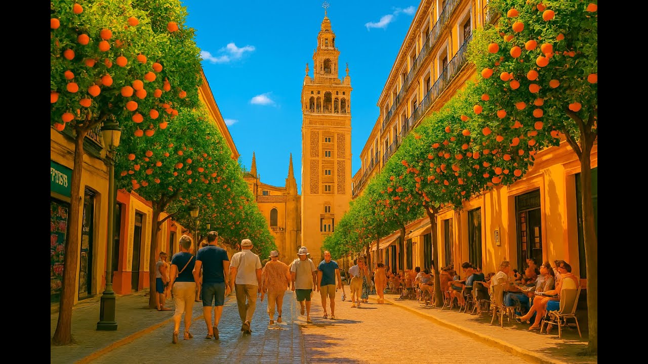 Seville Walking Tour | From the Assumption Festival to Hidden Streets [4K]