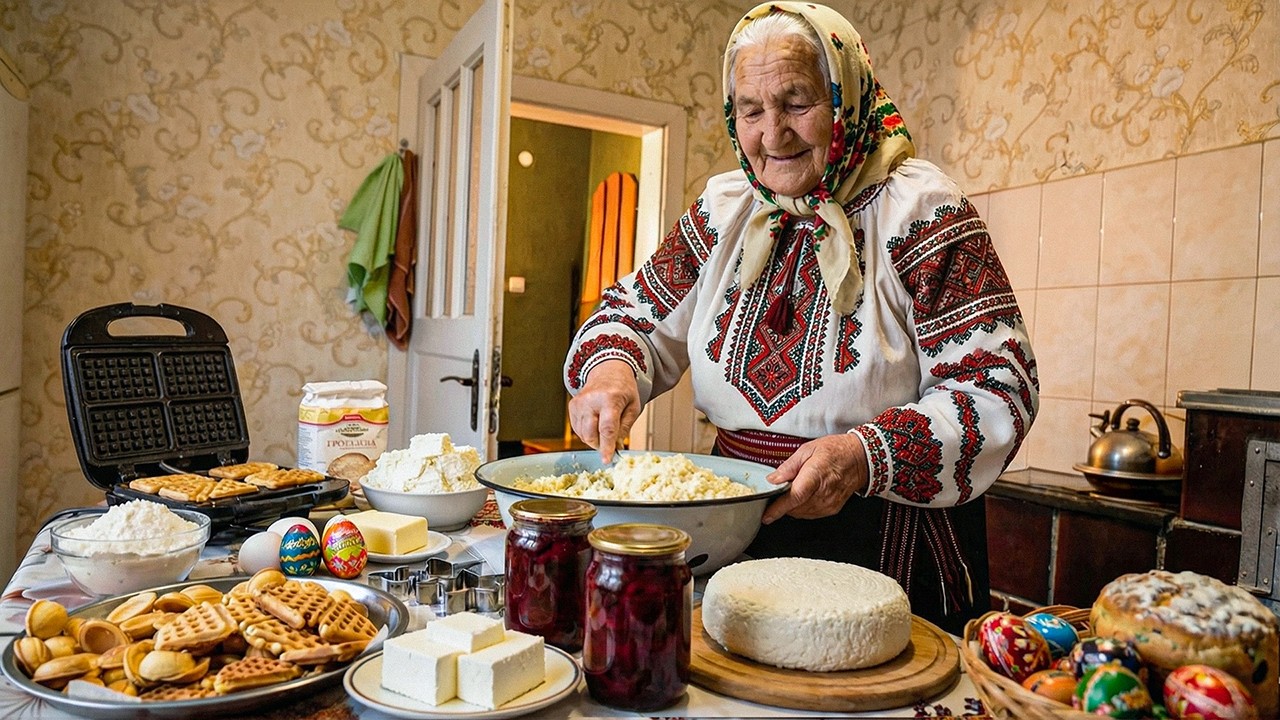 85-Year-Old Grandma Prepares for Easter in Carpathian Mountains | Son Left City for Her