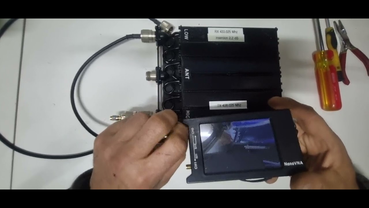 Calibración duplexor con nano vna