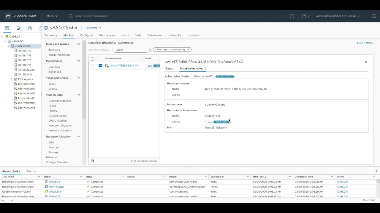 Cloud Native Storage and vSAN File Services Integration | VMware