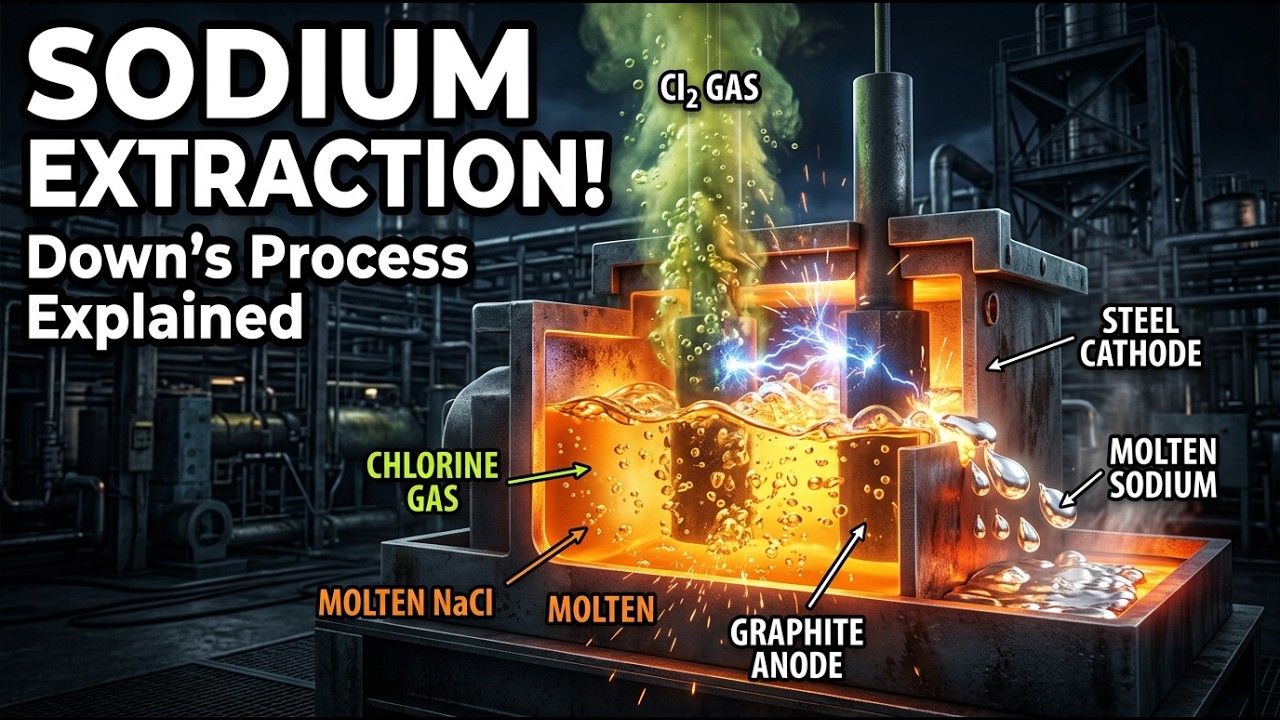 The Extraction of Sodium | Electrolysis Of Sodium Chloride By The Down’s Process