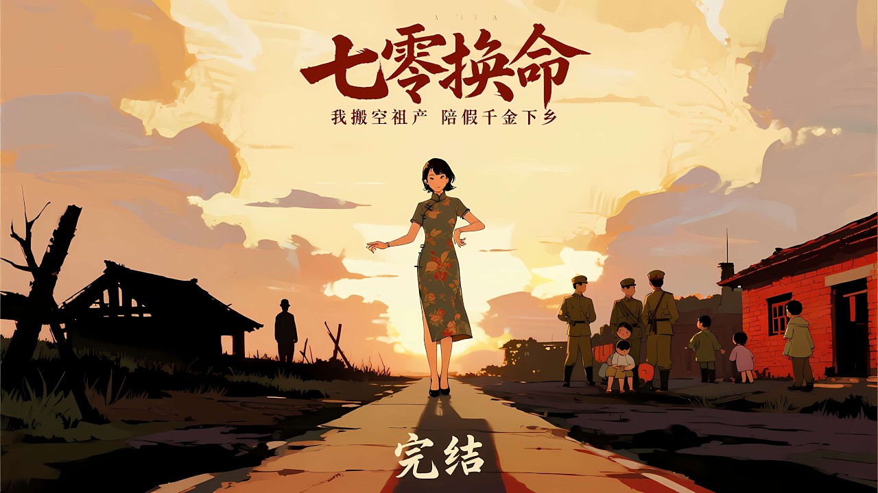 【七零换命：我搬空祖产陪假千金下乡】完結，得知身世被调包，她先收走祖产，再跟假千金一起下乡报仇。对方设计让她卖去深山，却反被折磨惨死。她意外救下绝嗣军官组成老少婚，结果双胎不断，从此一边复仇一边带娃。