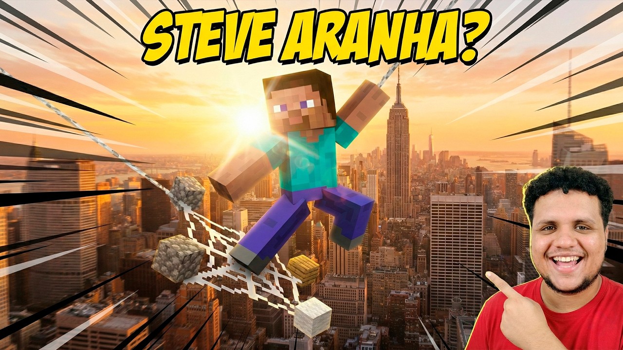 🔴 STEVE CANSOU DE MINERAR E FOI SALVAR NY! !Discord !Pix