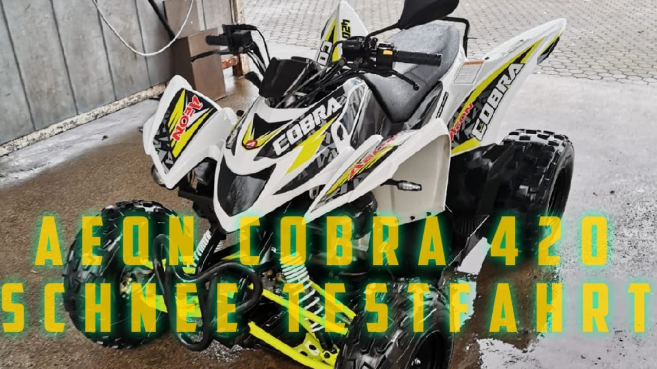 Aeon Cobra 420.. Testfahrt im Schnee Tacho TV